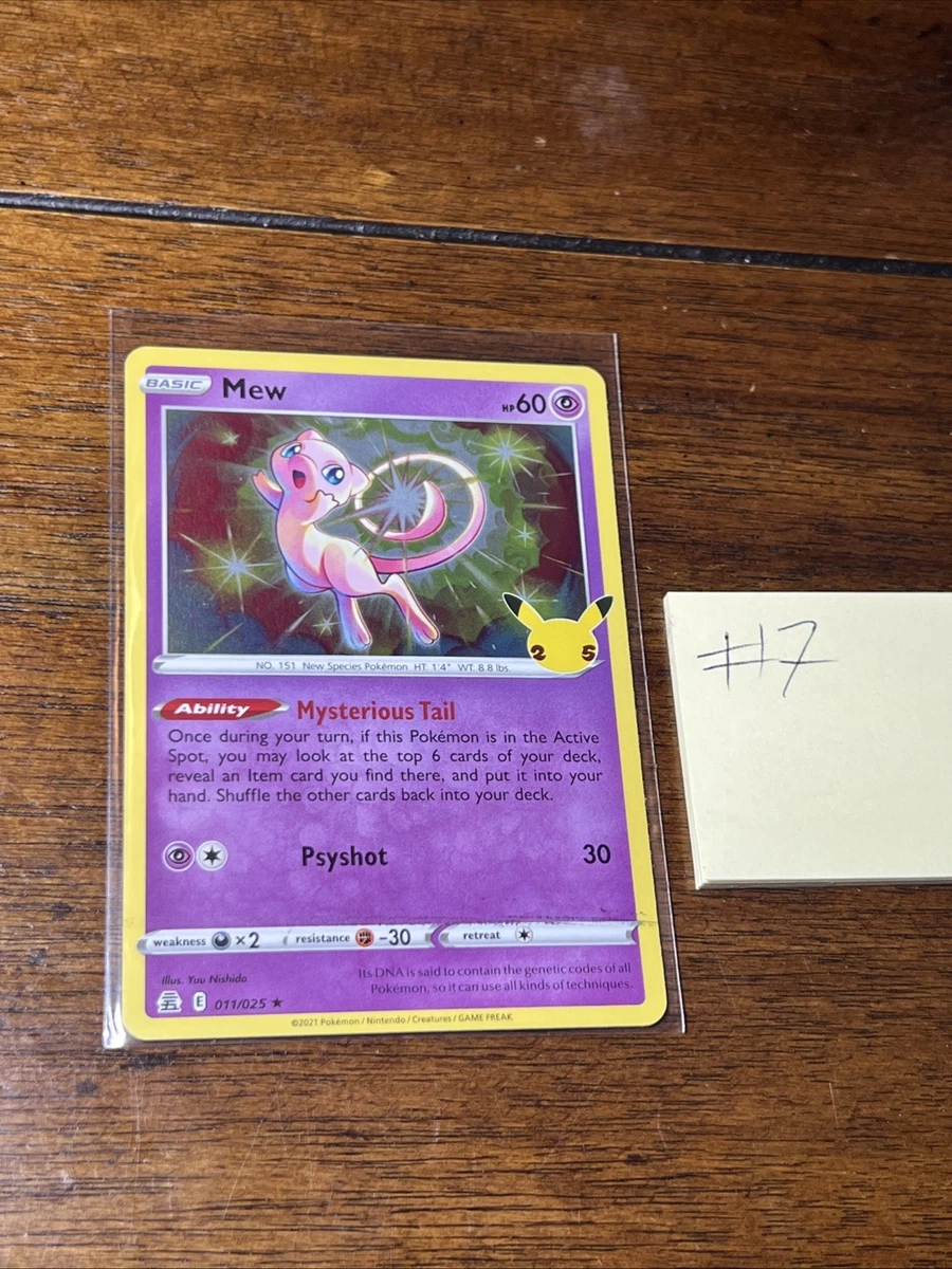 Mew Pokémon TCG Psychic Holo Rare Individual Collectible Card Game