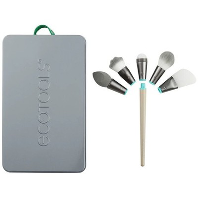 EcoTools ''Wake Up + Glow 5 Interchangeable Makeup Brush Heads'' w/ Tin Case #3173