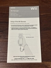 Wii Remote Controller Setup Operations Nintendo Wii Instruction Manual Only