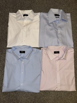 Mens Marks & Spencer Shirt Bundle X 4, Size 19, Mixed Patterns / Colours, (Xxx)
