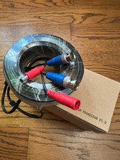 100ft Video Power Cable BNC RCA Cord Wire for CCTV Security Camera System