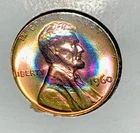 COLLECTIBLE TONED - 1960 - P - Lincoln Wheat Cent - BU - TONING COIN!!