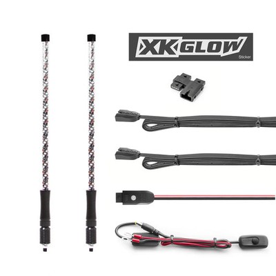 Xk Glow 653-0150 XK-WHIPC-ADV-DM 2 PC 32'' WHIP WITH DUAL MODE DASH CONTROLLER