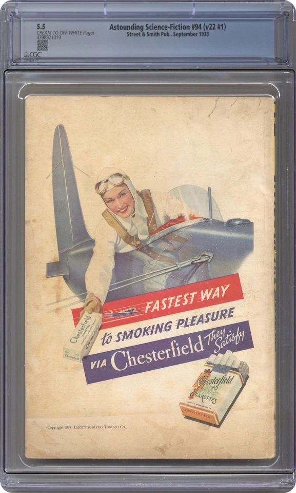 Astounding Science Fiction Pulp / Digest Vol. 22 #1 CGC 5.5 1938 4398821019 - Imagem 2 de 3
