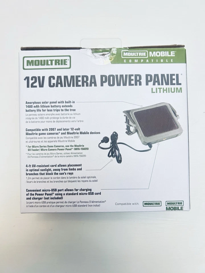 Panel de energía solar cámara Moultrie Game 12V, MCA-13302 ☀️ Foto 2 de 4