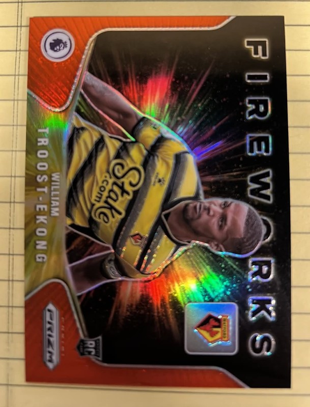 2021-22 Panini Premier Fireworks Insert #12 William Troost-Ekong 17/25 Orange