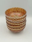 Set 5 1920s Imperial Marigold Carnival Glass Grape 4.5" Dessert Bowls Vintage