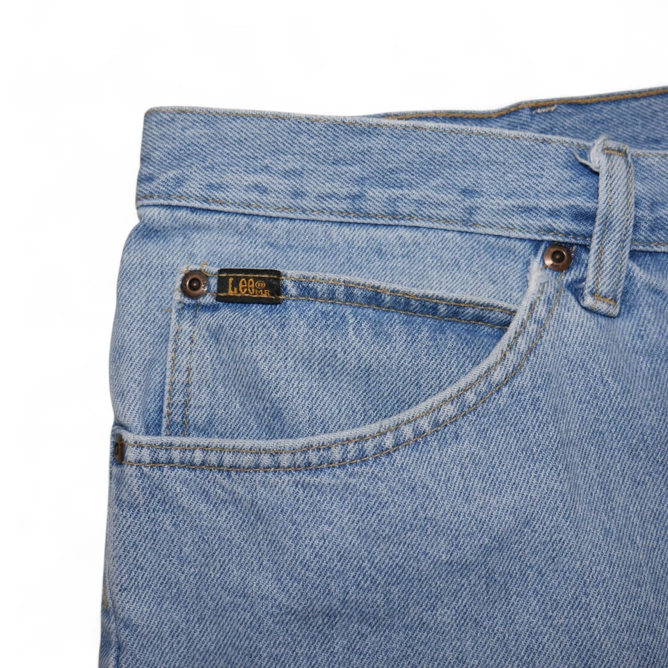 LEE 男式 40 码牛仔裤短裤复古浅水洗牛仔 GUC — 第 3/4 张图片