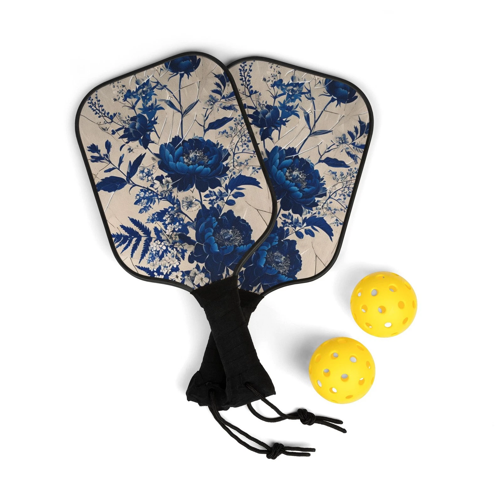 Floral Pickleball Paddle Set, Botanical Sports Kit for Women