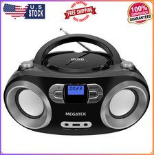 Portable CD Player Boombox with FM Radio, Bluetooth, USB Port,Clear Stereo Sound
