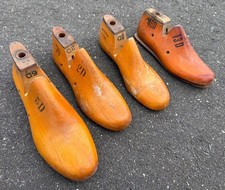 Vintage Wood Shoe Lasts Lot Of 4 Sizes 5D 2D 1D 13D Leader Stuart Cobbler Forms