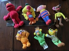 7x Sesame Street MINI SOFT TOYS Elmo Ernie Bert Zoe Honker Rizzo Bird MCDONALD’S