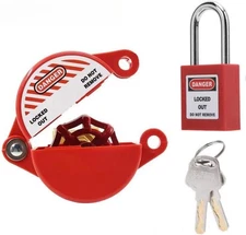 Gate Valve Lockout Device and Safety Padlock, Outdoor Faucet Lock for Outdoor Fa