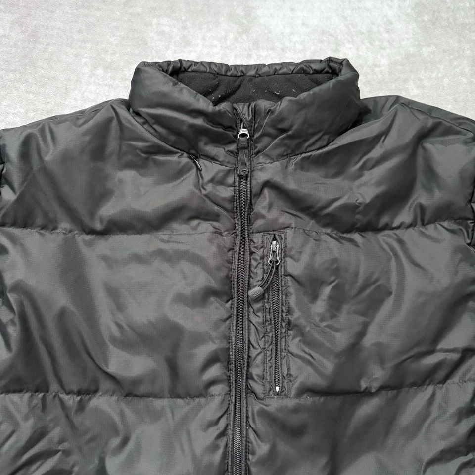 Винтажный мужской GAP вниз пуховик куртка размер M черный полный молнии Tech лыж снега выстеганная - Изображение 2 из 4