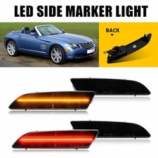 For 2004-2008 Chrysler Crossfire Smoked Front Rear Led Side Marker Lights 4pcs For 2004-2008 Chrysler Crossfire Smoked Front Rear Led Side Marker Lights 4pcs
