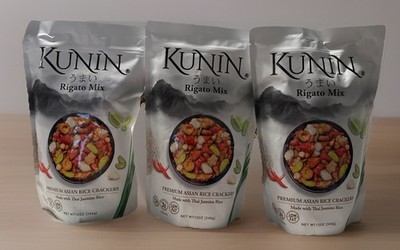 KUNIN Rigato Mix Premium Asian Rice Crackers 12oz - 3 Bags