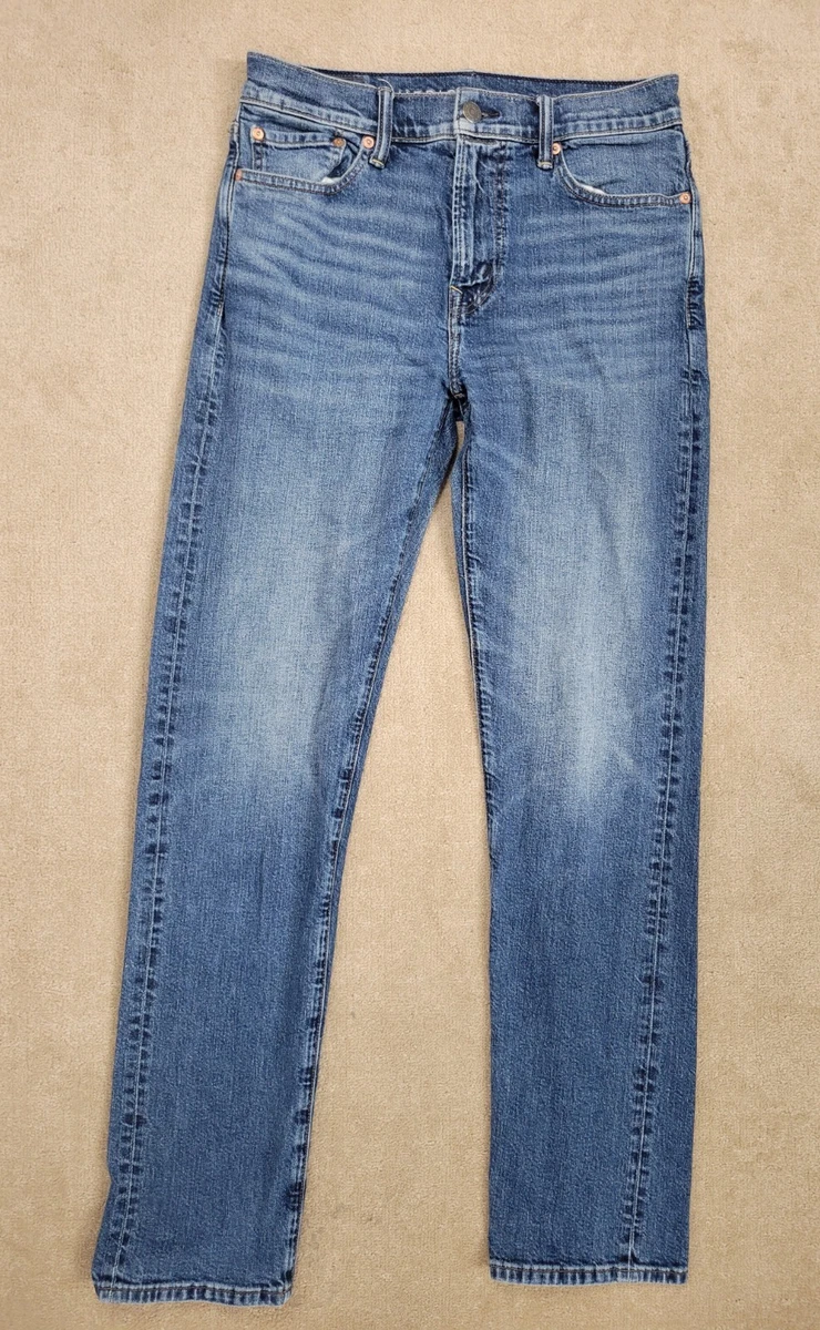 Jean Homme American Eagle Slim Droit Vieilli - Taille 30x34, Bleu Délavé - Occasion Très Bon état