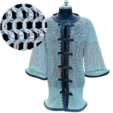 Chainmail Shirt Front Open 10 mm Round Riveted SCA LARP Aluminum Reenactment