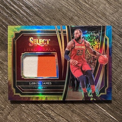 LeBron James 2019-20 Panini Select Throwback Tie-Dye Patch 13/25 Game-Used Cavs
