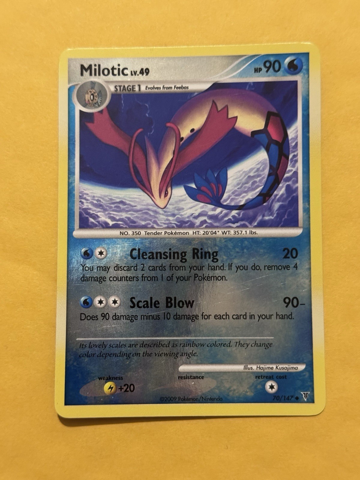 Pokémon 2009 Milotic 70/147 Supreme Victors Reverse Holo LP/NM