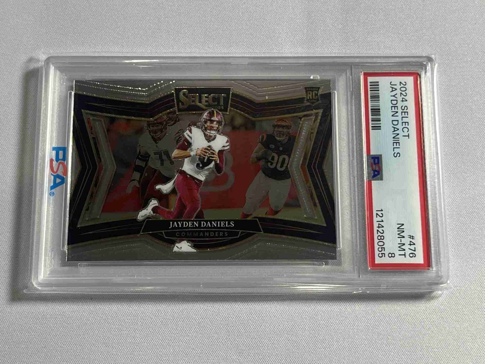 2024 Panini Select Football JAYDEN DANIELS Rookie Field Level #476 PSA 8