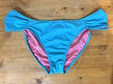 Vintage Victoria s Secret Teal Swimsuit Bikini Bottom Love Pink Dog 2013 Medium