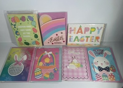 Easter Holiday Themed Cards with Envelopes Lot of 7