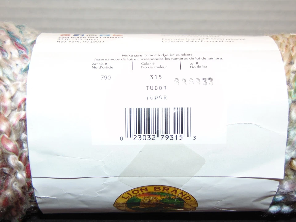 Lion Brand Homespun Thick & Quick Yarn Acrylic Polyester TUDOR 315 8 Oz 160 Yds - Image 3 of 3