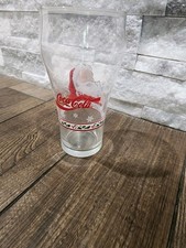 Vintage Coca- Cola Christmas Happy Holidays Santa Claus glass