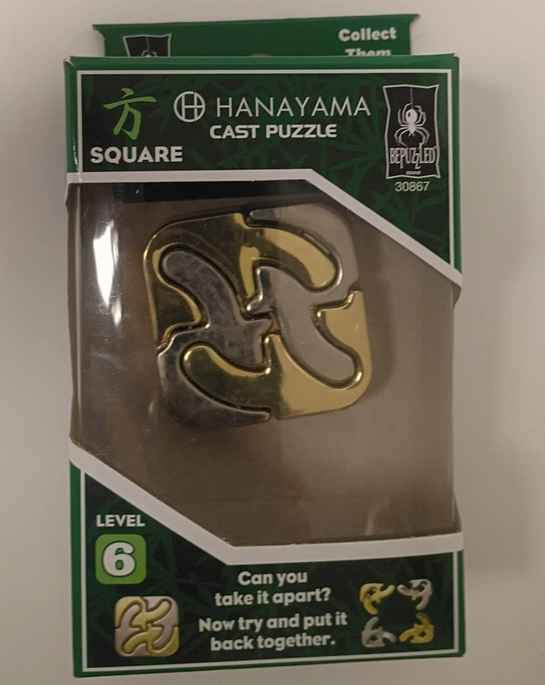 Rompecabezas Hanayama Desconcertado Fundido Cuadrado Nivel 6 Muy Difícil Nuevo En Caja Foto 3 de 3