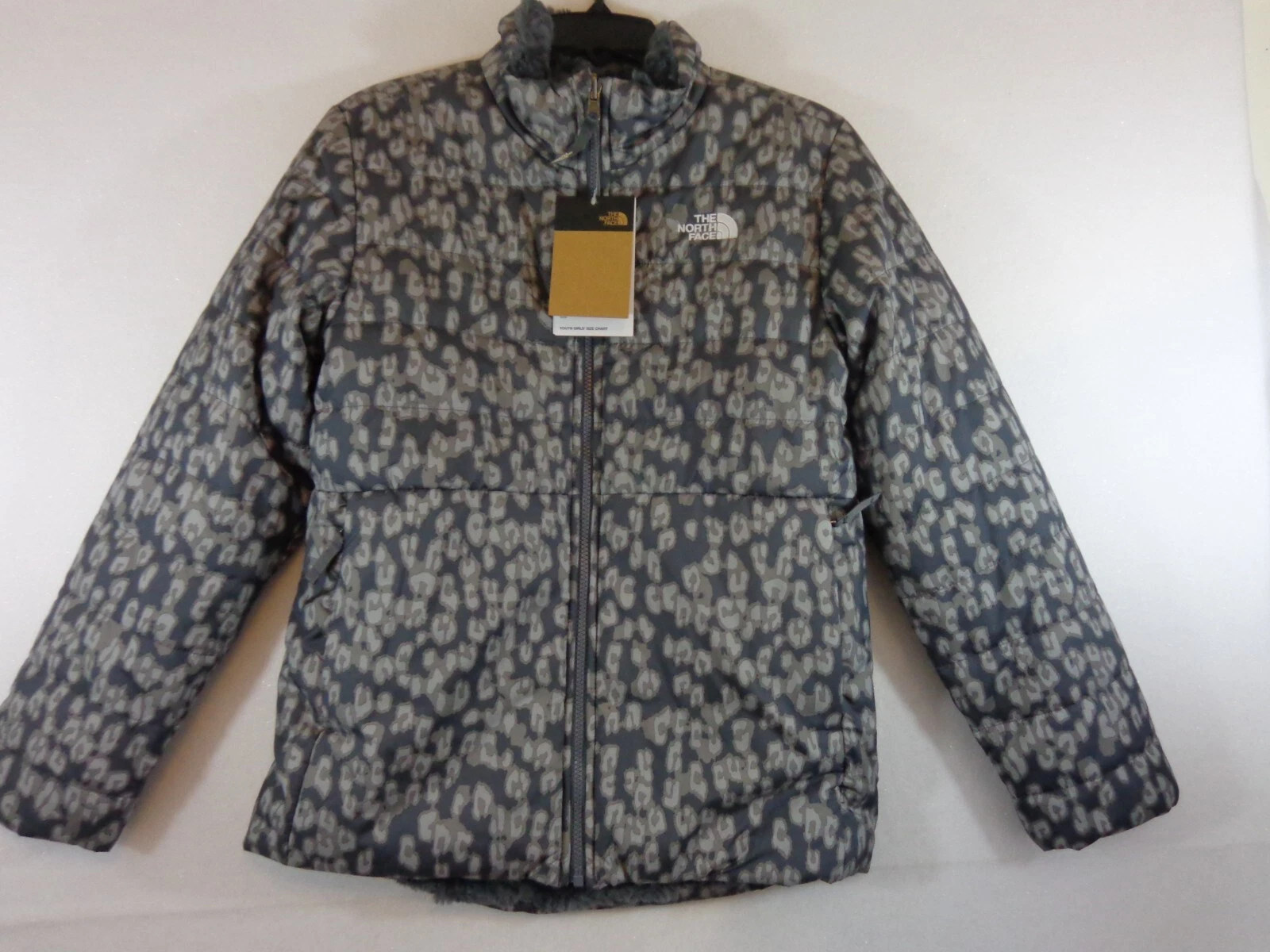 The North Face Jacket Girls XL (18) Grey Full Zip Reversible New With Tags