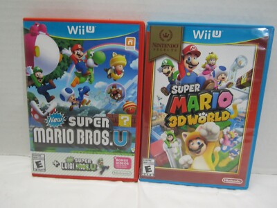 WII U NEW SUPER MARIO BROS. NEW SUPER LUIGI & SUPER MARIO 3D WORLD GAMES