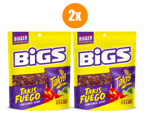 BIGS Sonnenblumenkerne, ketofreundlich 5,35 oz Beutel (2er Pack) (Takis Fuego)