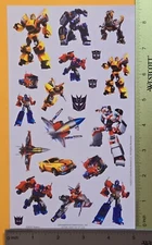 Transformers Sticker Sheet. Large (Size 5x8.75")