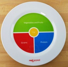 New Real Appeal Perfect Portion Plate For Weight Loss - 10" Melamine