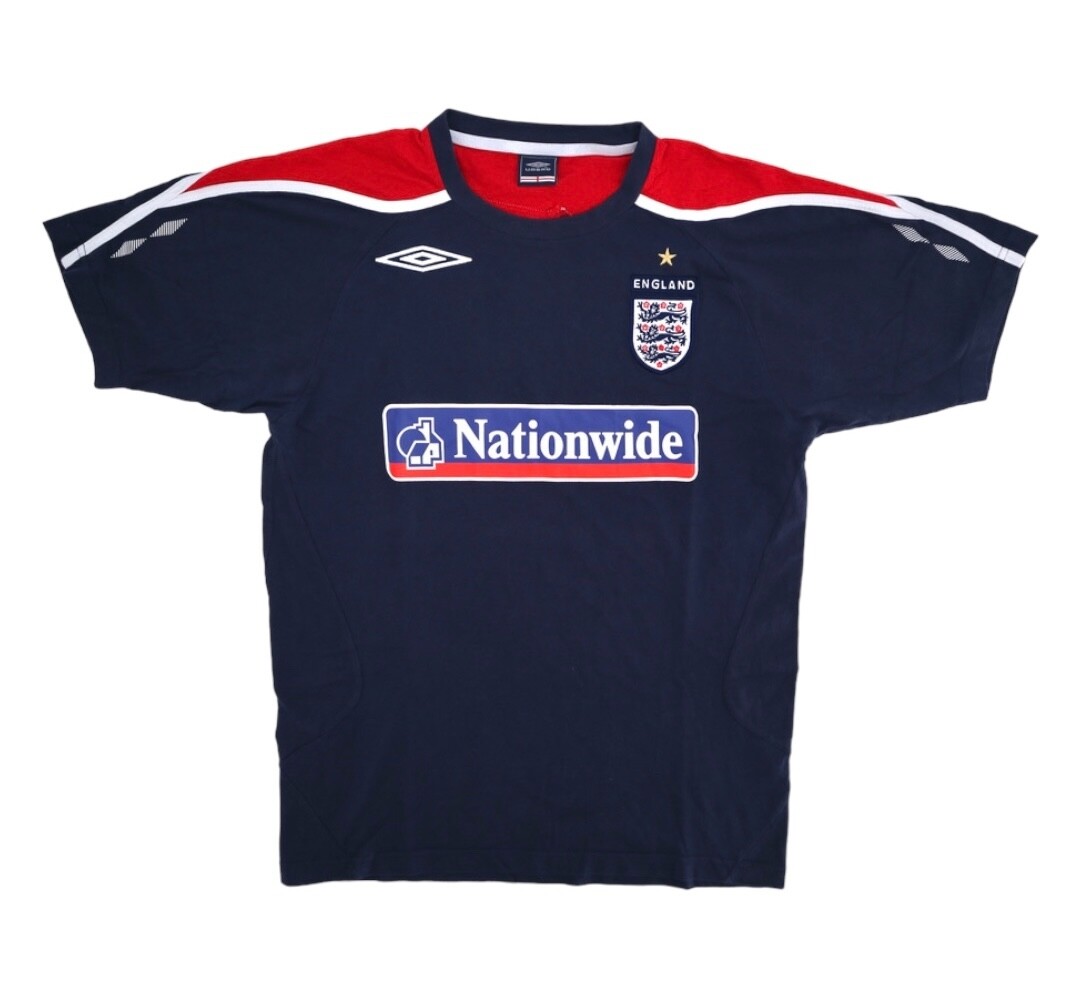 England 2005/06 Umbro Training Football T-Shirt M Mens Vintage Soccer Jersey
