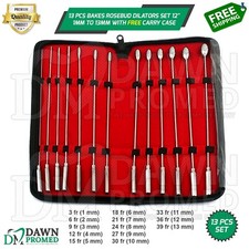13 Pcs Bakes Rosebud Dilators Set 12" 1MM to 13MM With FREE Carry Case German Gr