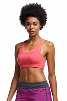Icebreaker Rush Women's Sports Bra Bra Red Grapefruit/fuse Size:xs Icebreaker Rush Women's Sports Bra Bra Red Grapefruit/fuse Size:xs