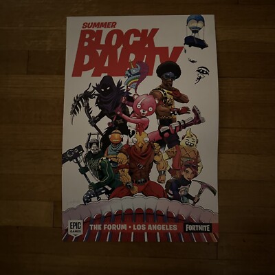 Fortnite Summer Block Party E3 Poster The Forum Los Angeles Event Brendan Urie
