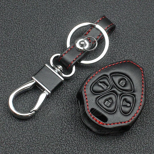 Car Key Fob Cover Leather Case Key Shell Keychain Protectors for Toyota Camry