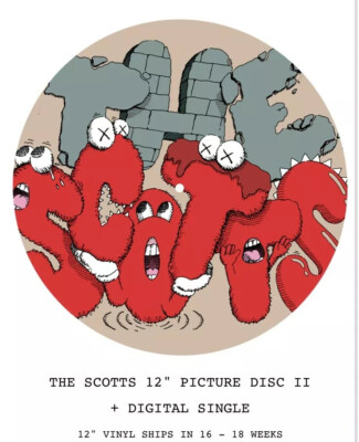 洋楽 Travis Scott Kaws cd set TRAVIS SCOTT THE SCOTTS II OFFICIAL KAWS PICTURE DISC VINYL SINGLE