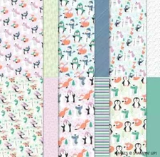 Stampin Up * PENQUIN PLAYMATES * DSP- 24 SHEETS 6x6 PAPER-CUTE FOXES-POLAR BEARS