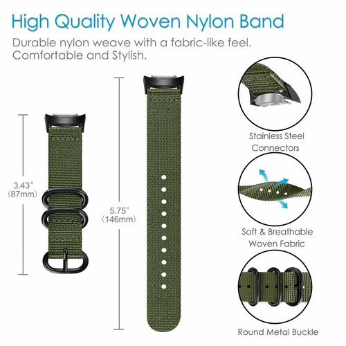 For Samsung Gear S2 SM-R720 SM-R730 20mm Soft Woven Nylon Band Replacement Strap - Picture 4 of 10