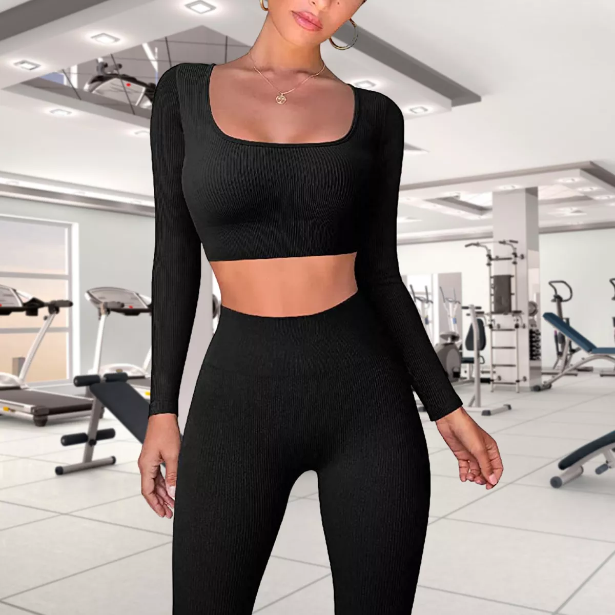 Two piece exercise best sale outfit