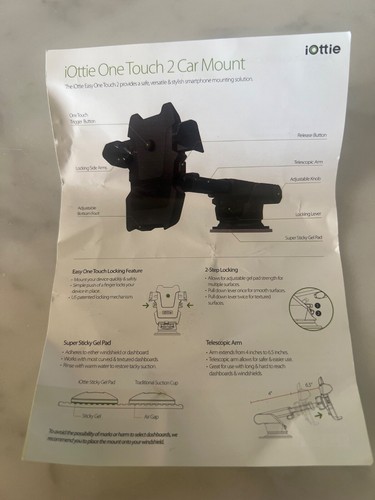 iOTTIE EASY ONE TOUCH 2 - UNIVERSAL SMARTPHONE CAR & DESK MOUNT HOLDER - Picture 11 of 15