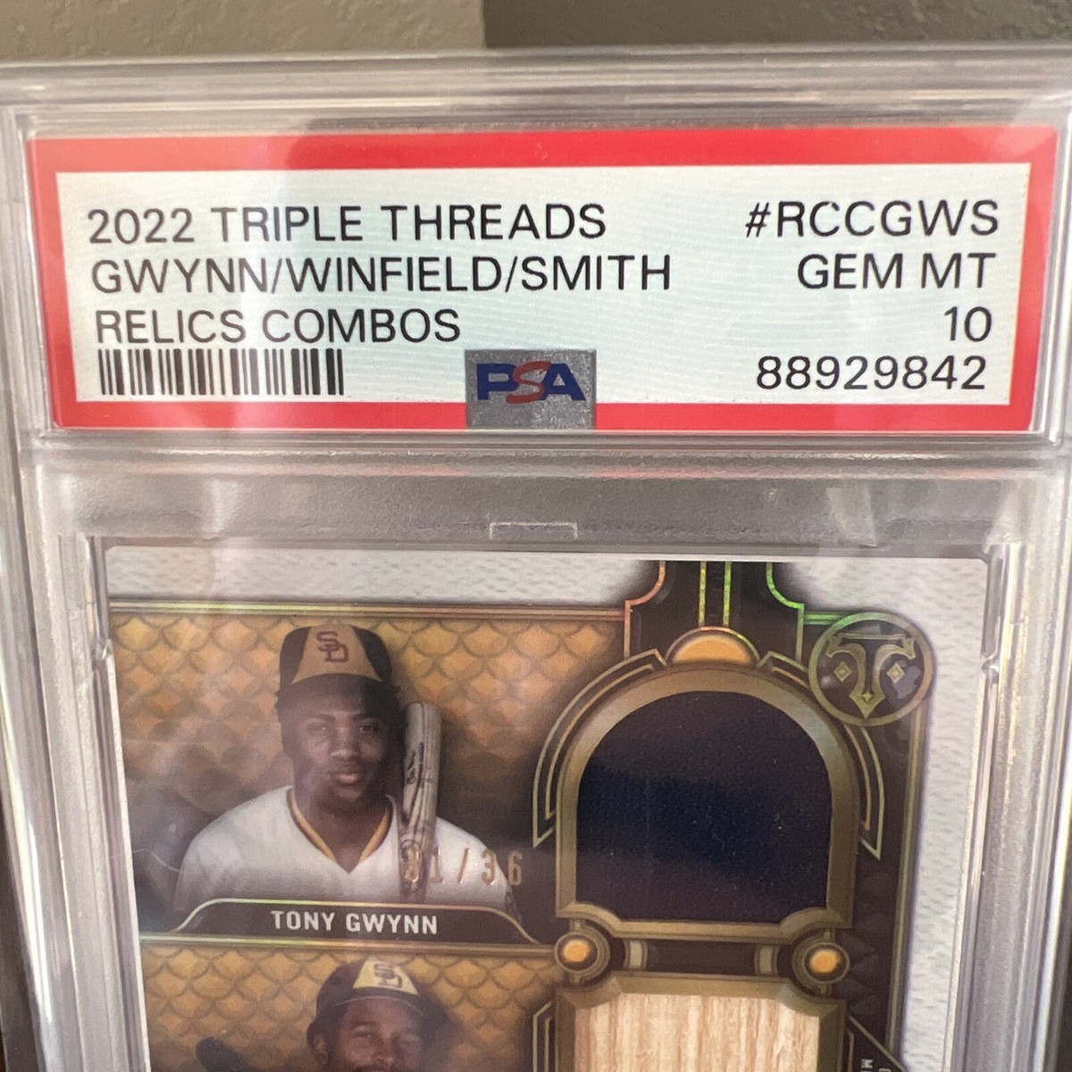 2022 Topps Triple Threads - Triple Threads Relic Combos Tony Gwynn