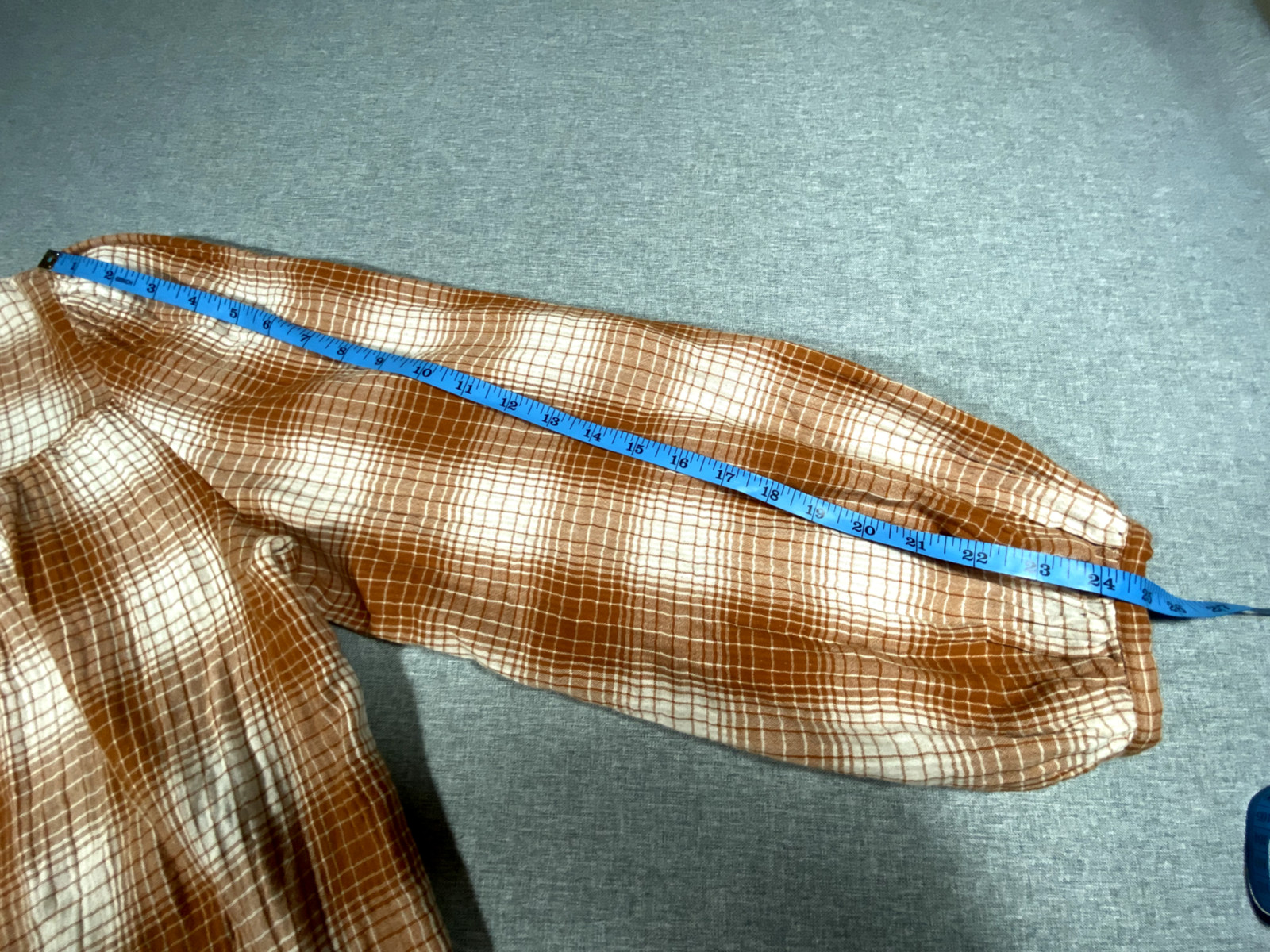 Universal Thread White/Oreange Plaid Button Up To… - image 7