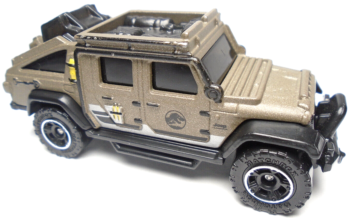 2022 MATCHBOX JEEP GLADIATOR JURASSIC WORLD BROWN / GRAY 1