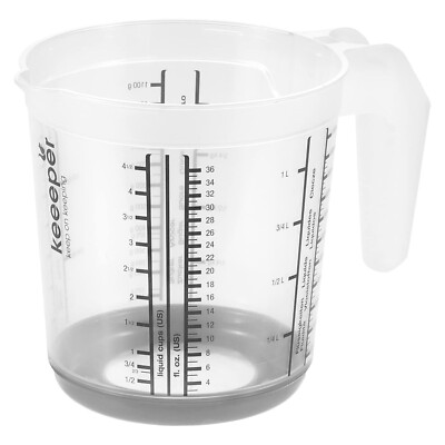 1L Messkanne Becher Griff Ausgießer Anti Rutsch Mehl Zucker Milch Trocken Flüssigkeit Waage