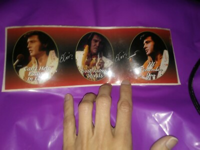 Vintage Stickers Elvis Presley Hawaii Suspicious Minds I'll Remember You E.P.E